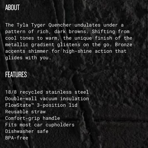 special edition Tyla Tyger Stanley Flowstate 40oz tumbler | collectible - Picture 9 of 10